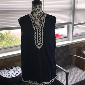 Charter Club Embroided Linen Tunic